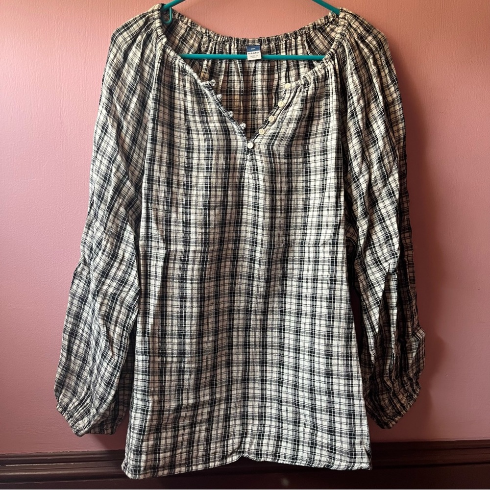 🆕Size XXL Old Navy Checkered Blouse